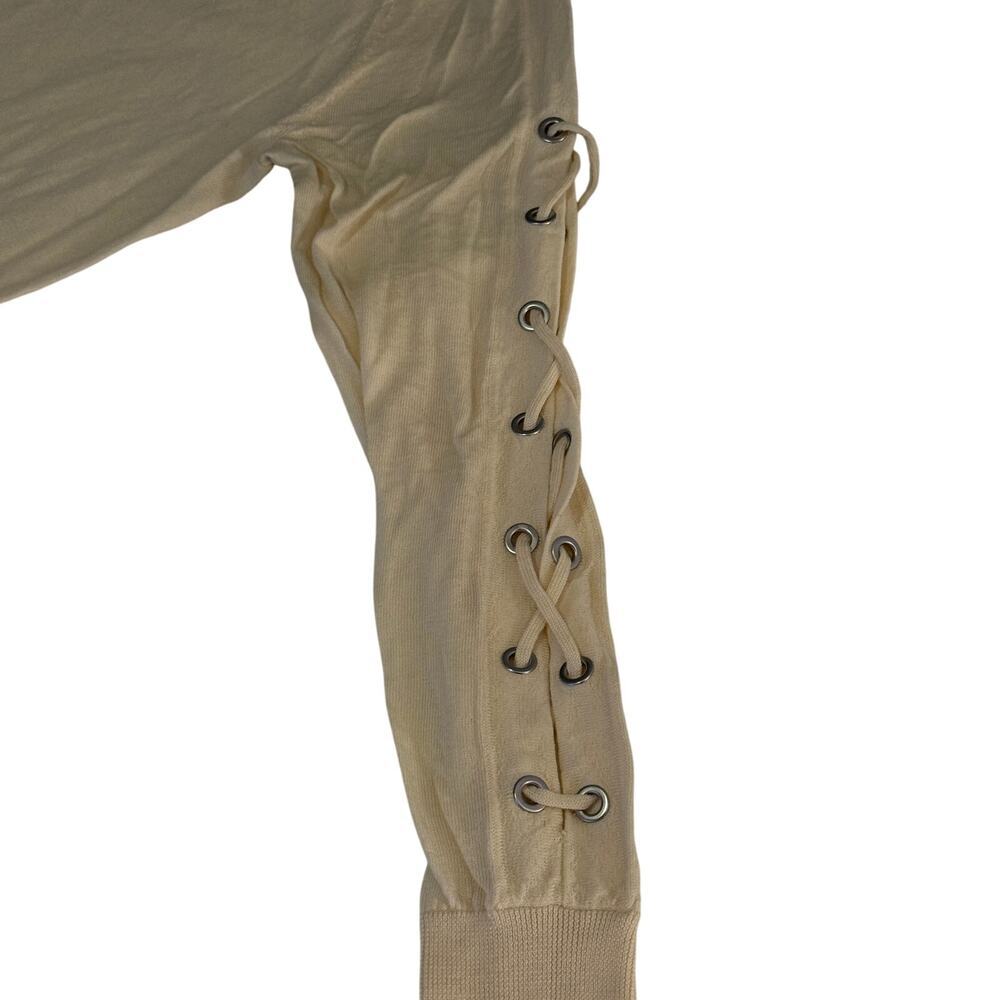 ALLSAINTS Merino Wool Long Sleeve Cut Out Cold Shoulder Top Size Small - Picture 5 of 8